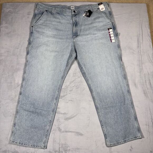 Lee Carpenter Loose Fit Workwear Union Fade Blue Denim Jeans Men’s 48x30 NWT - Picture 2 of 11
